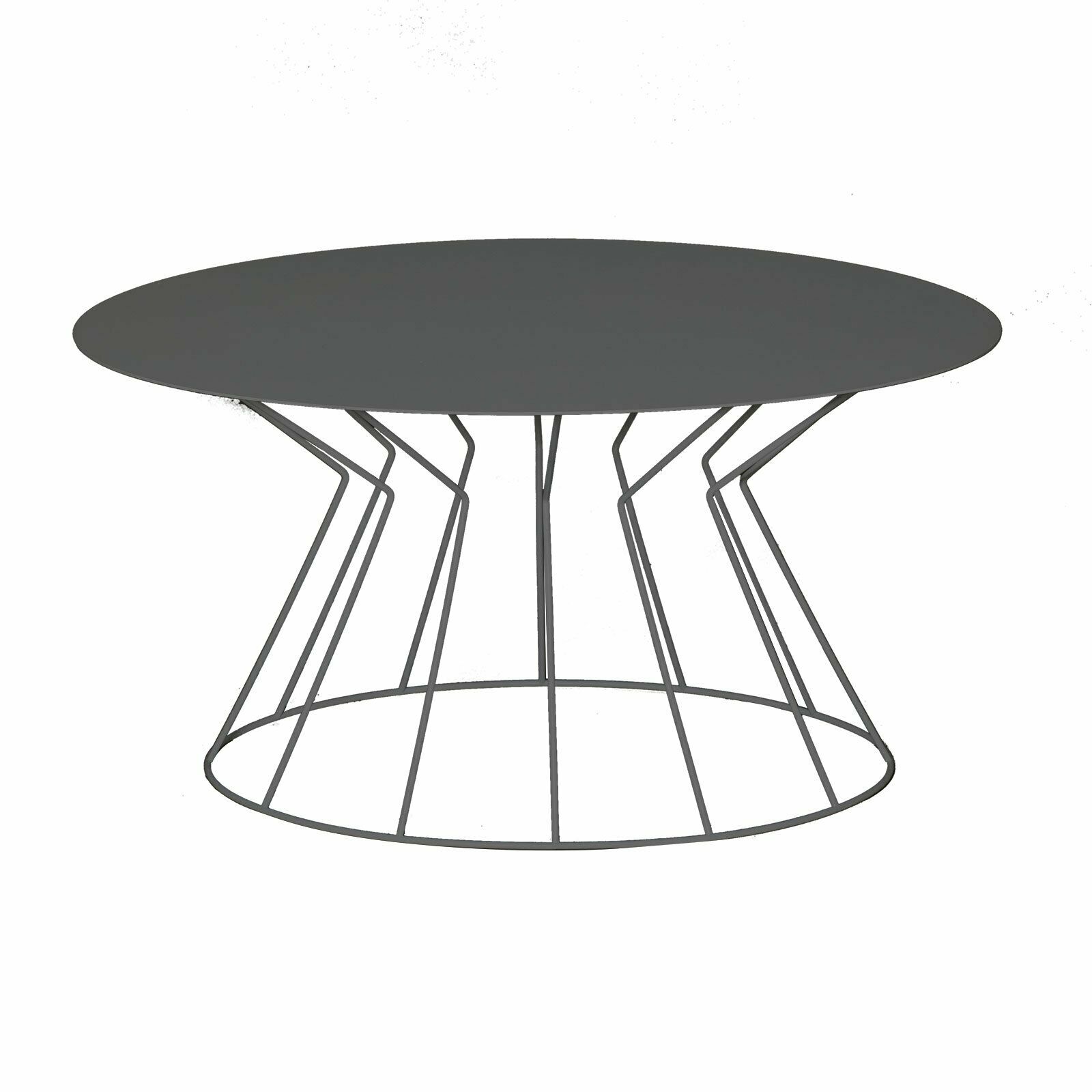 tavolino in metallo ovale
